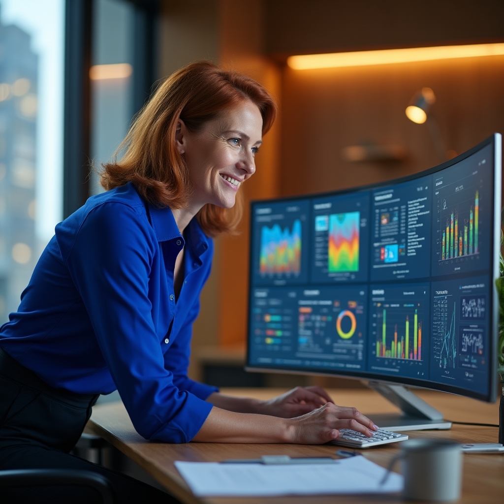 Analytics dashboard showing visitor engagement patterns with clean data visualization on screen
